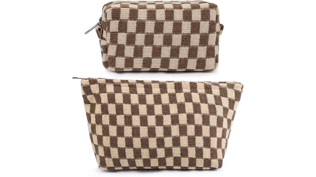 two piece checkered makeup kits