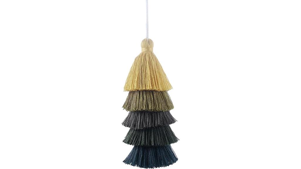 two tier ombre tassel bag