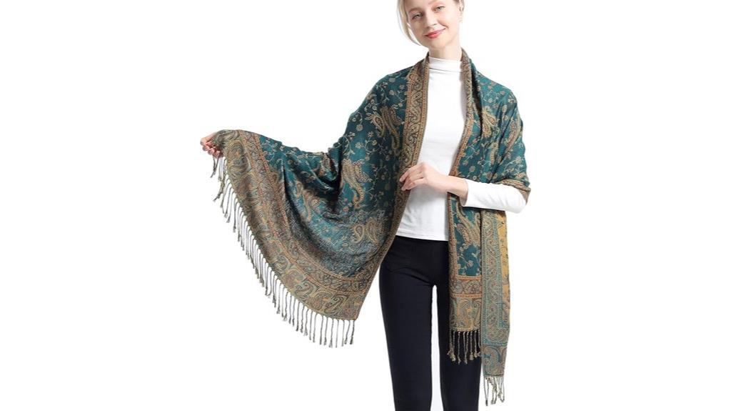 two tone paisley pashmina