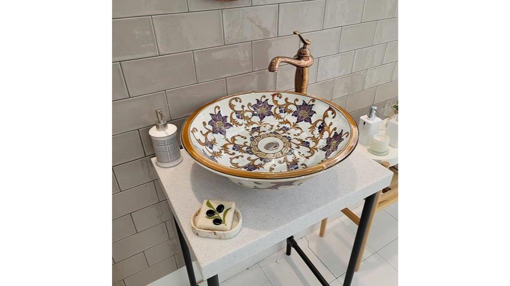 v shaped ceramic boho sink