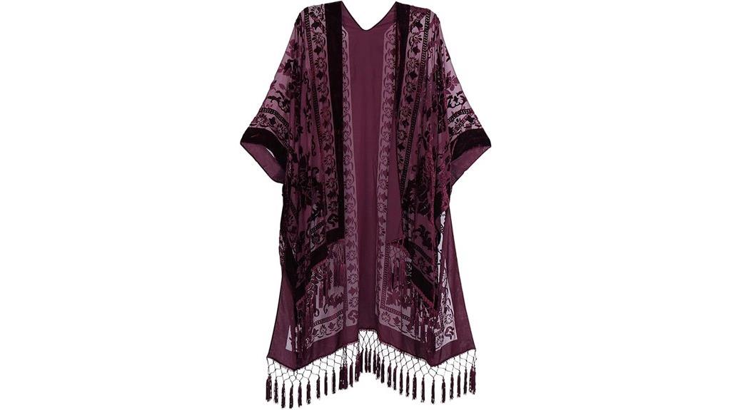 velvet tassel cardigan for women