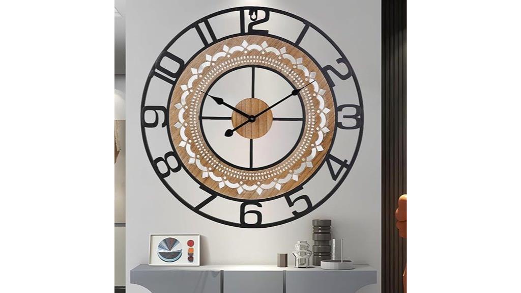 vintage 20 inch modern clock