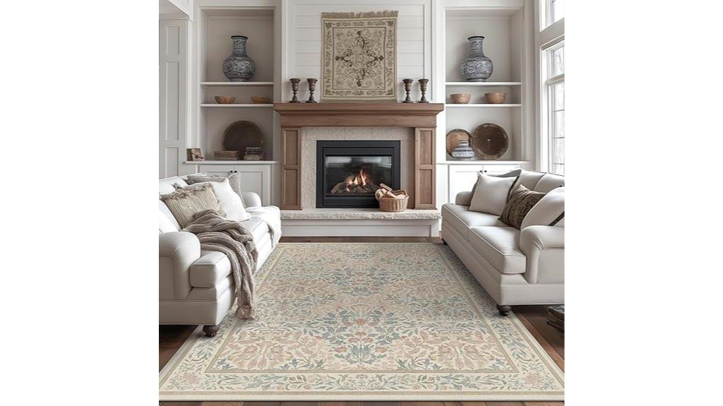 vintage boho floral rug