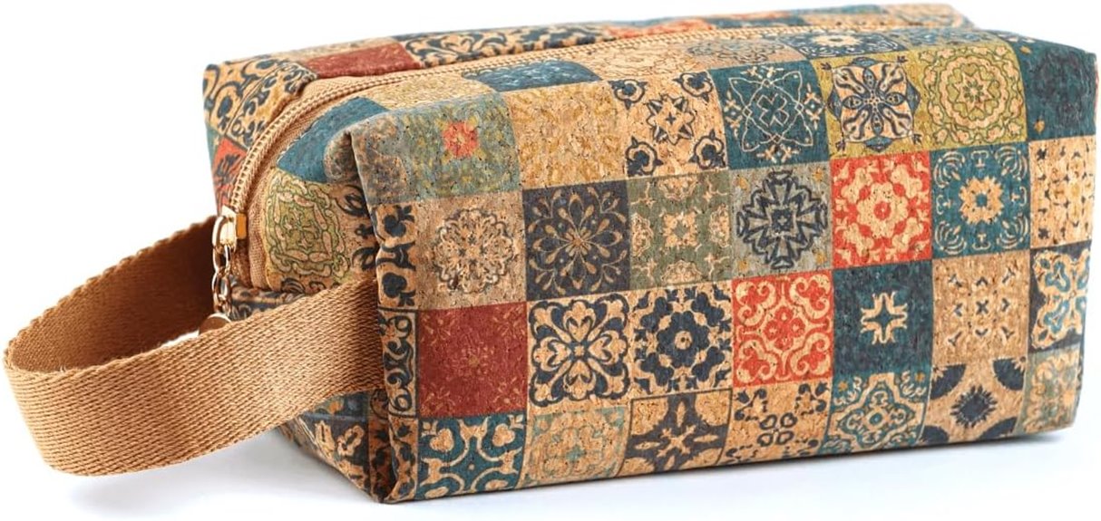 vintage floral makeup pouch
