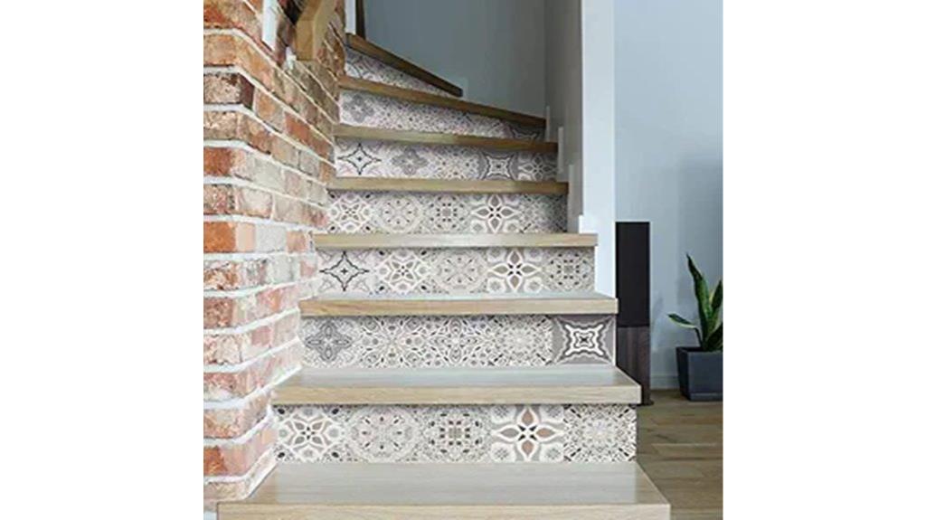 vintage geometric stair decals