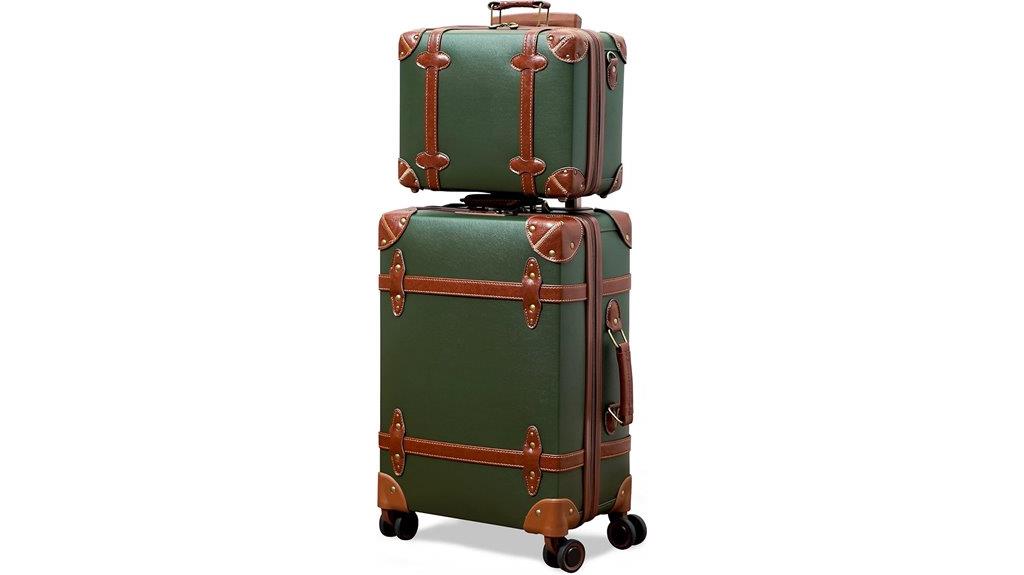 vintage luggage sets two piece