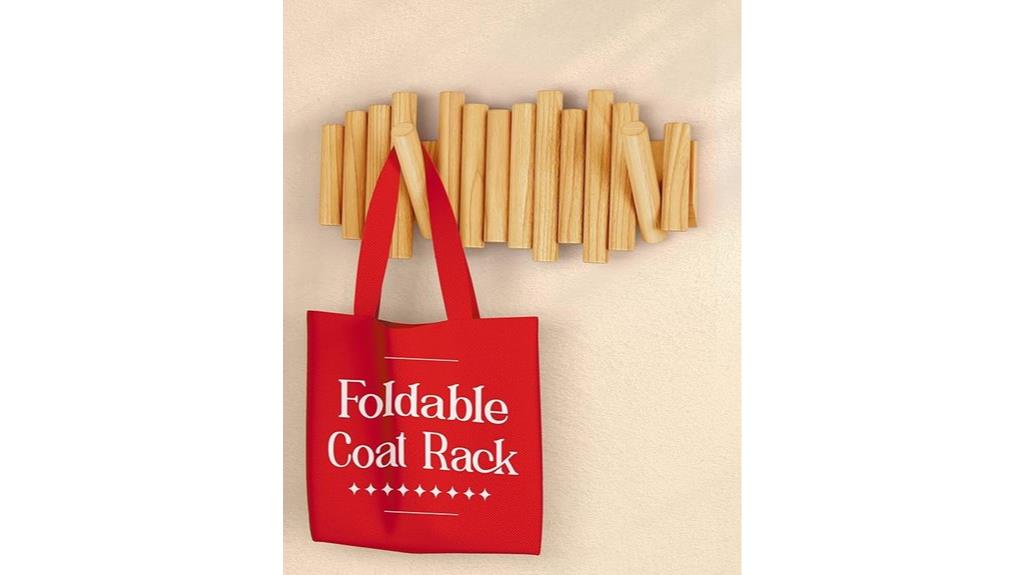 wall mounted foldable coat rack