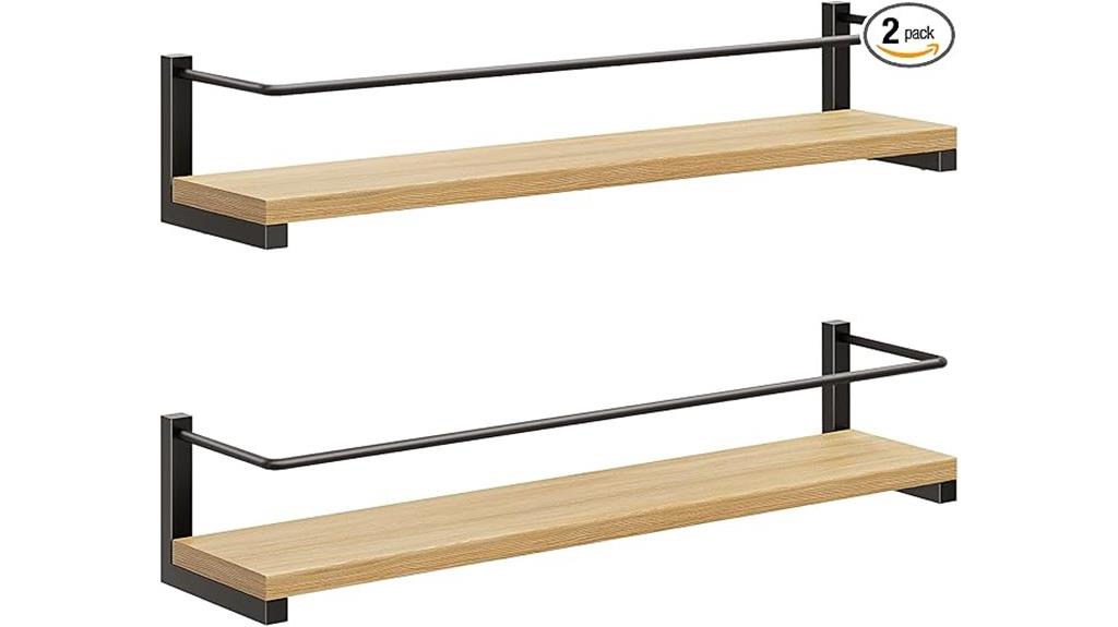 wall mounted rustic spice rack