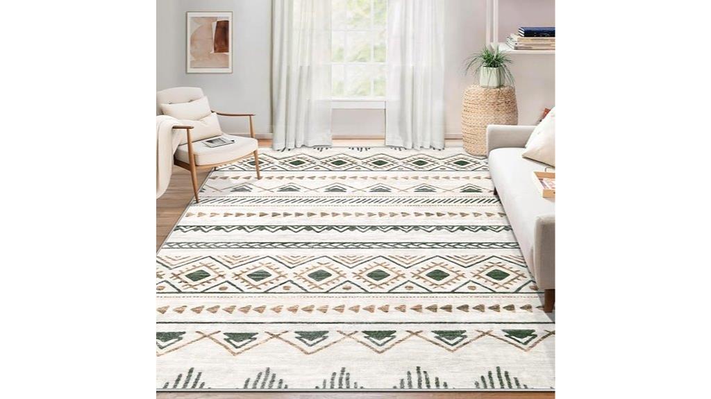 washable moroccan boho rug