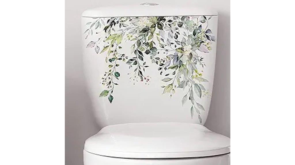 waterproof leaf toilet decals