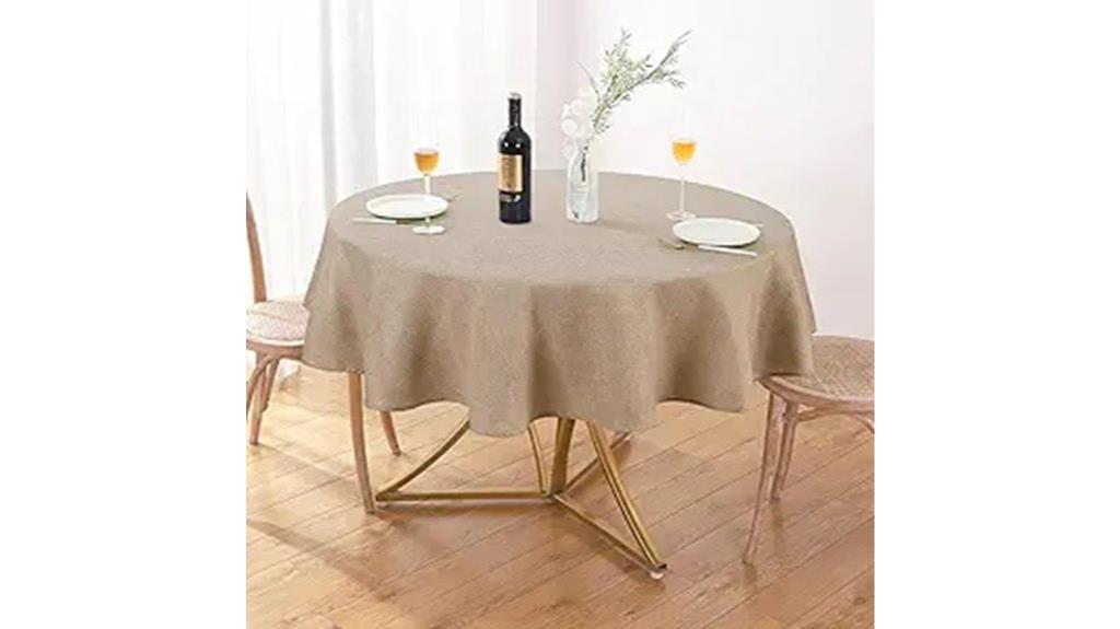 waterproof linen round tablecloth