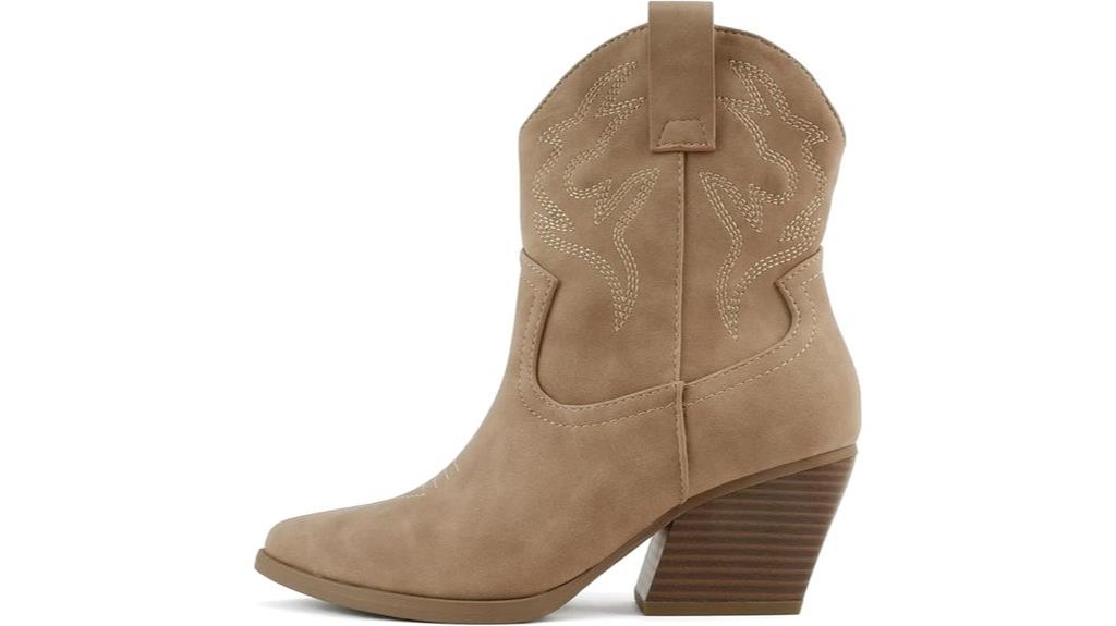 western style pointed toe booties