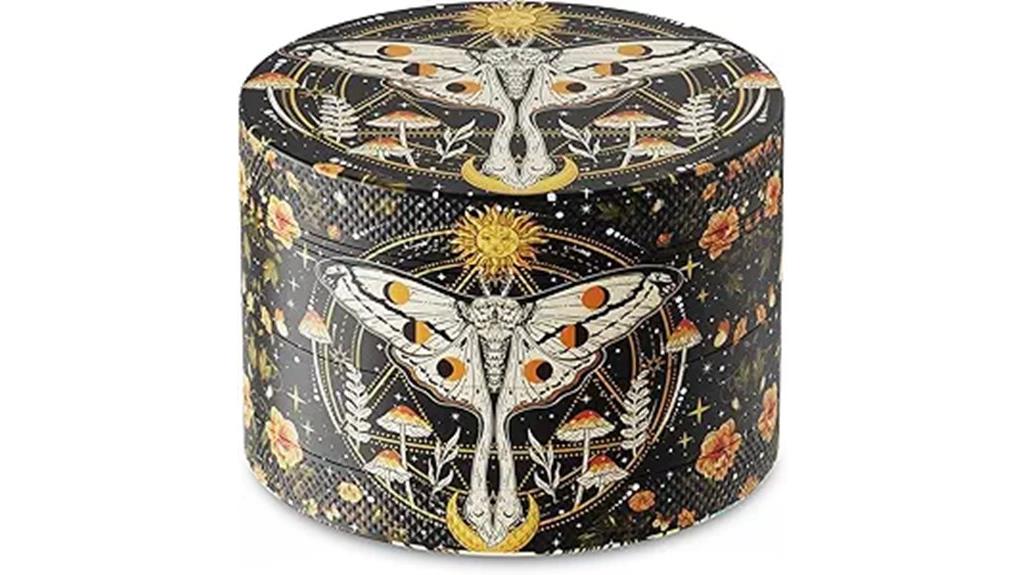 white butterfly boho grinder