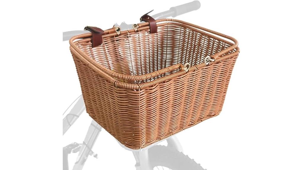 wicker basket with iron frame