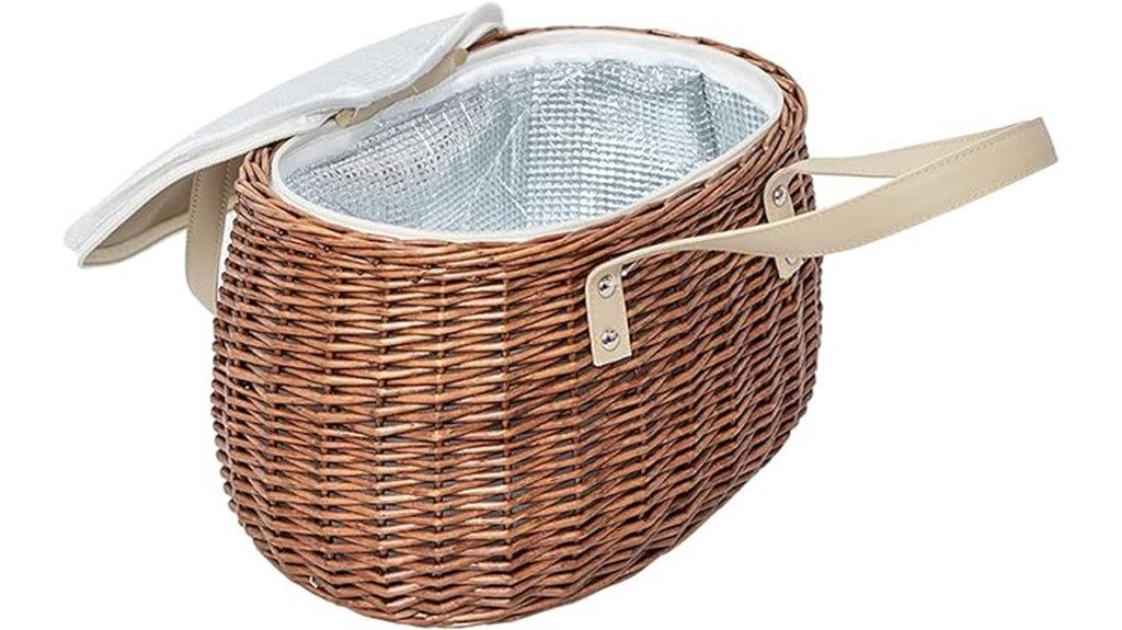 wicker cooler picnic basket