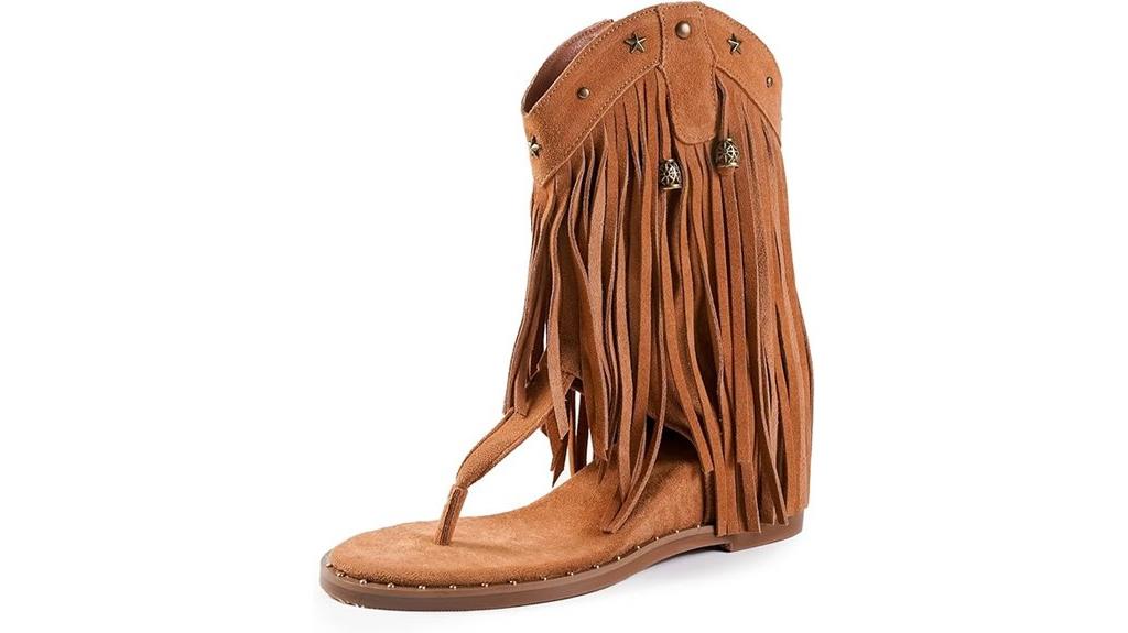 women s boho tassel gladiator sandals