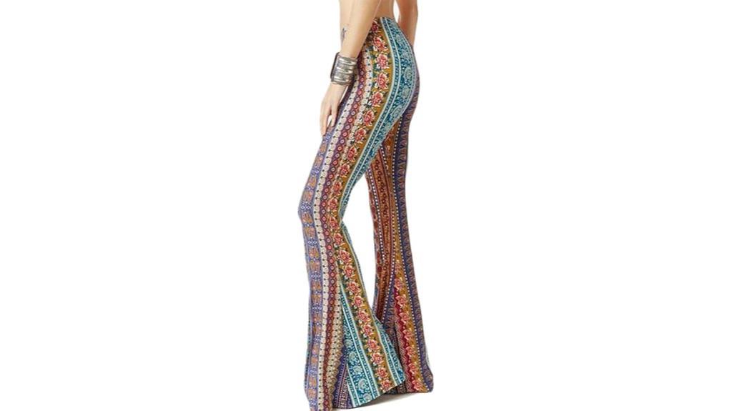 women s printed flare palazzo pants