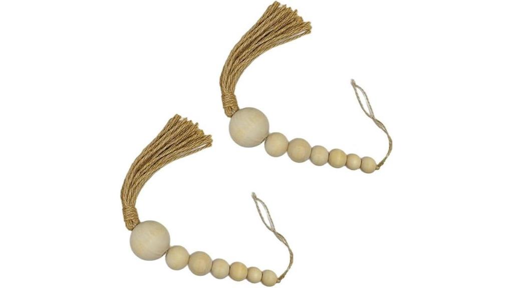 wood bead garland ornaments