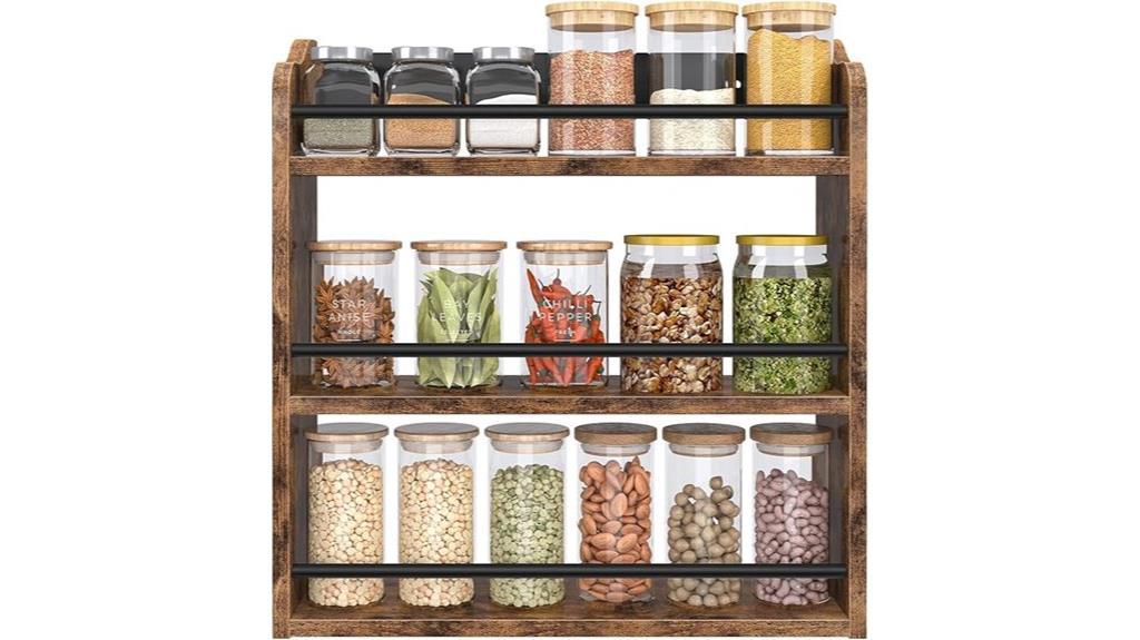 wood spice rack organizer