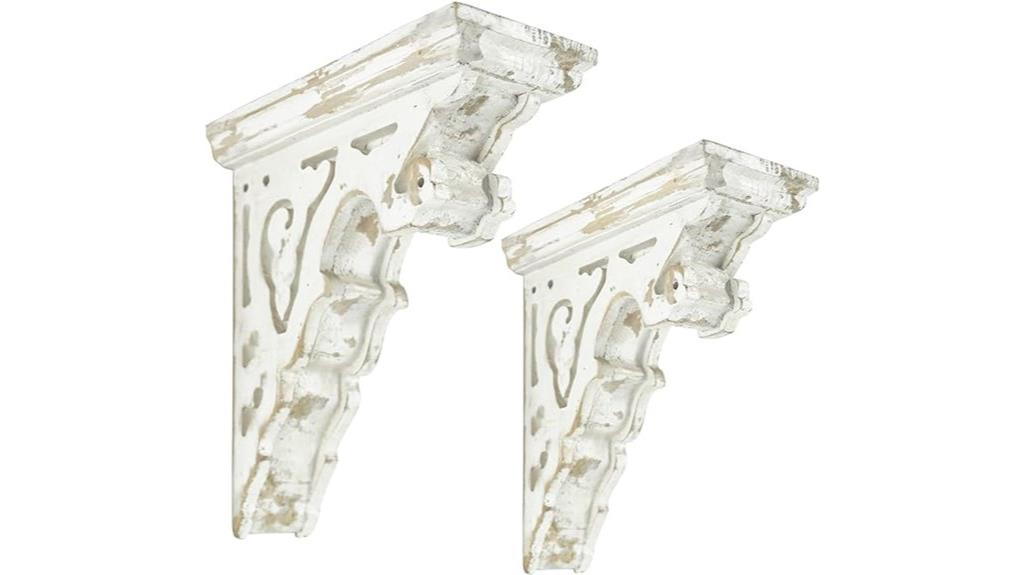 wooden corbels for shelves