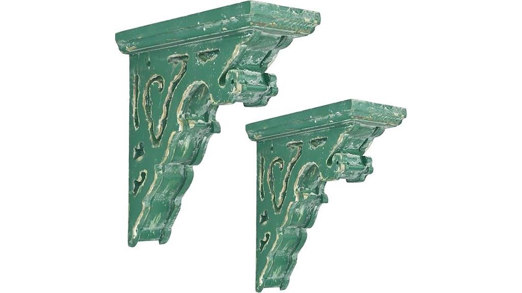 wooden farmhouse shelf corbels