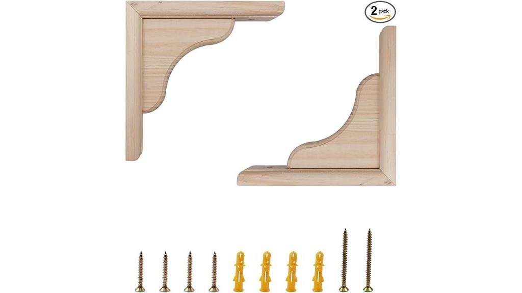 wooden shelf brackets pack