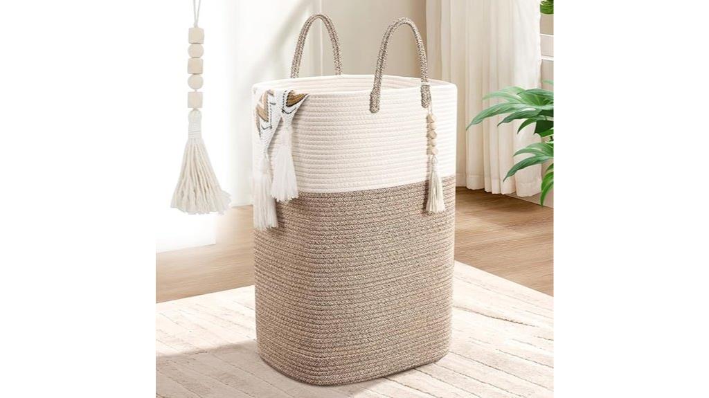 woven 65l laundry basket