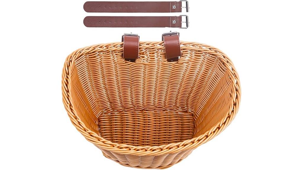 woven plastic bike basket