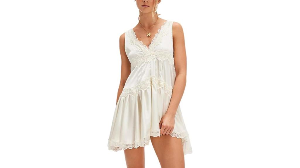 y2k lace trim dress
