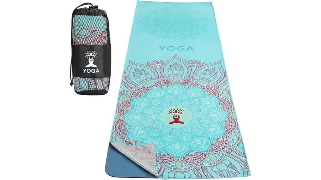 yoga towel with pockets