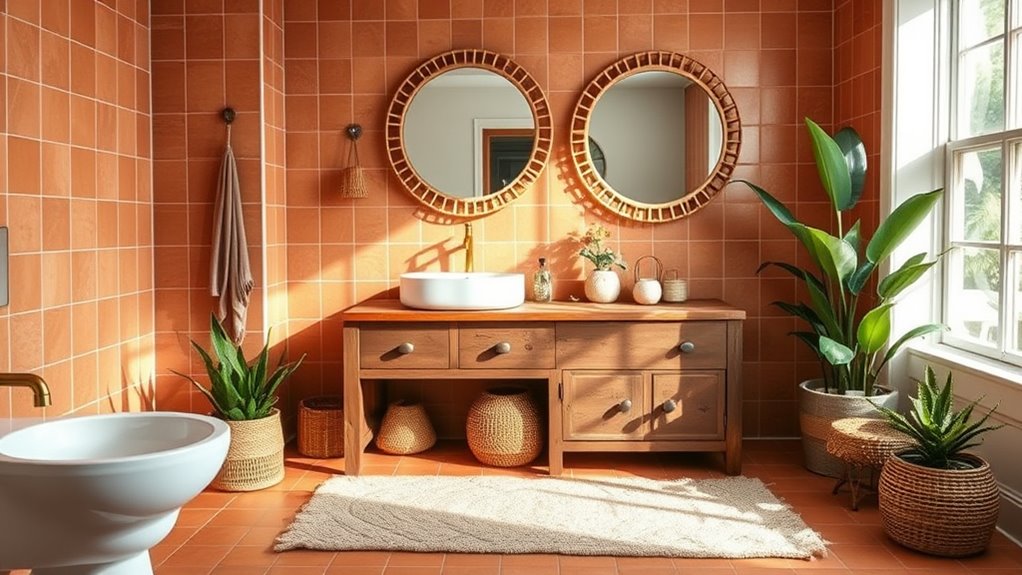 affordable boho bathroom renovation
