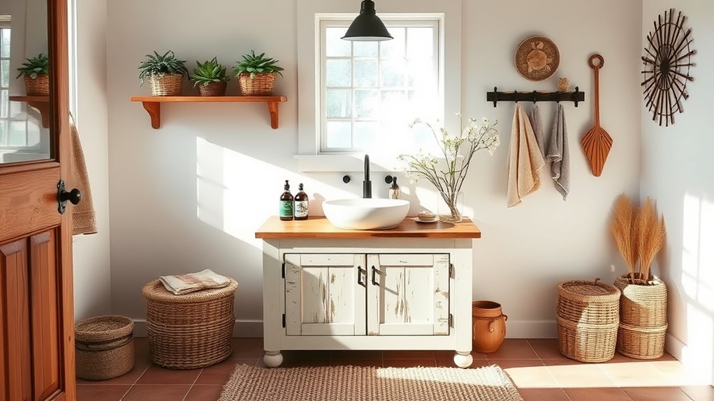 affordable boho bathroom transformation