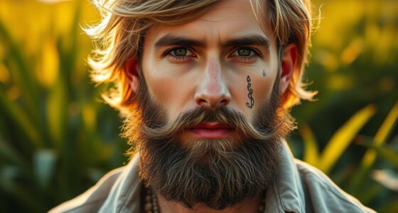 boho beard grooming style