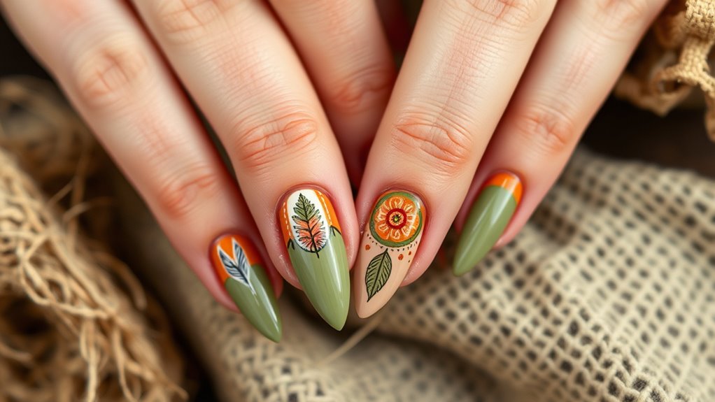 boho earthy palette motifs