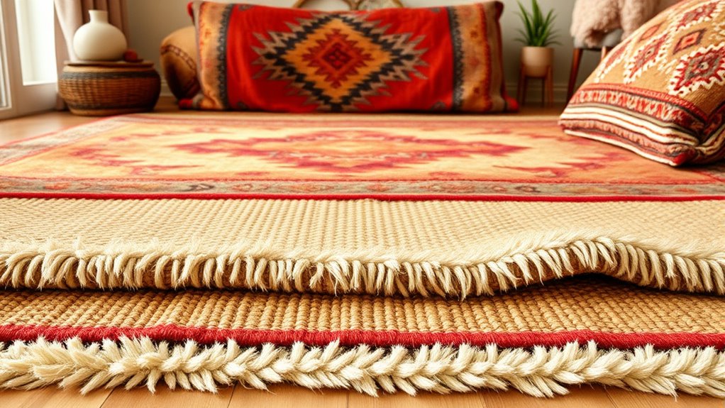 boho rug layering styles