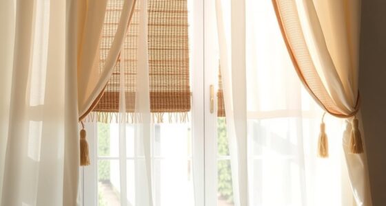 boho sheers and bamboo