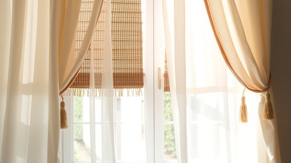 boho sheers and bamboo