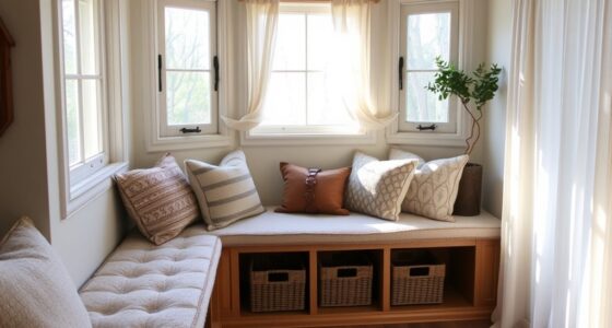 boho style storage bench