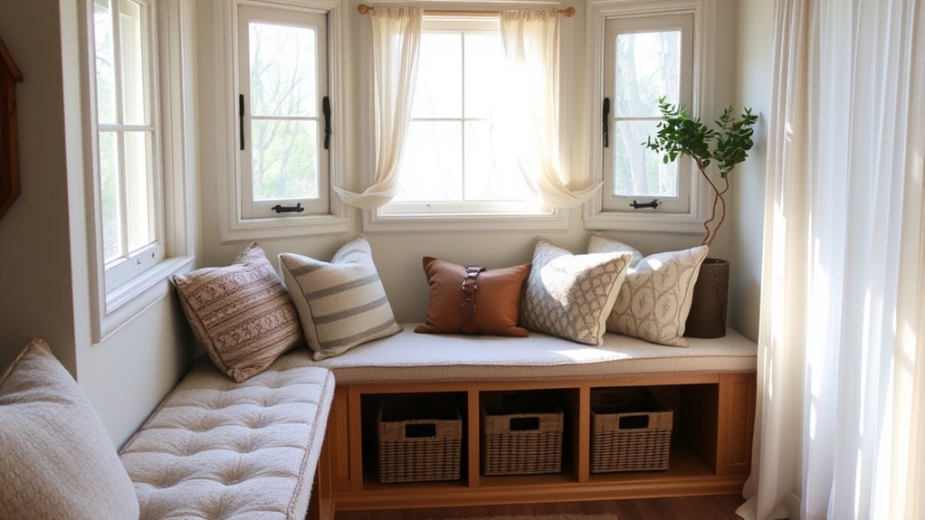 boho style storage bench