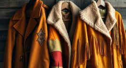 boho suede shearling coats