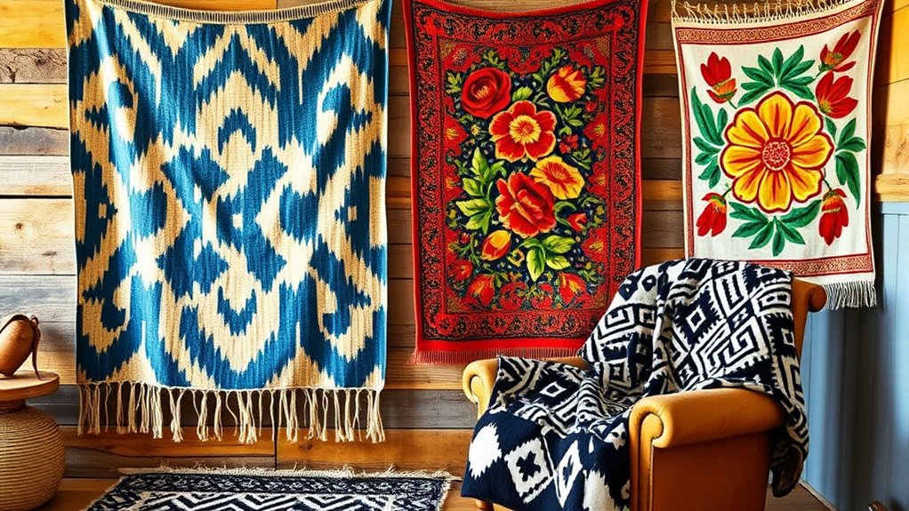 boho textiles ikat suzani mudcloth