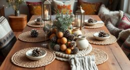 boho winter table decor