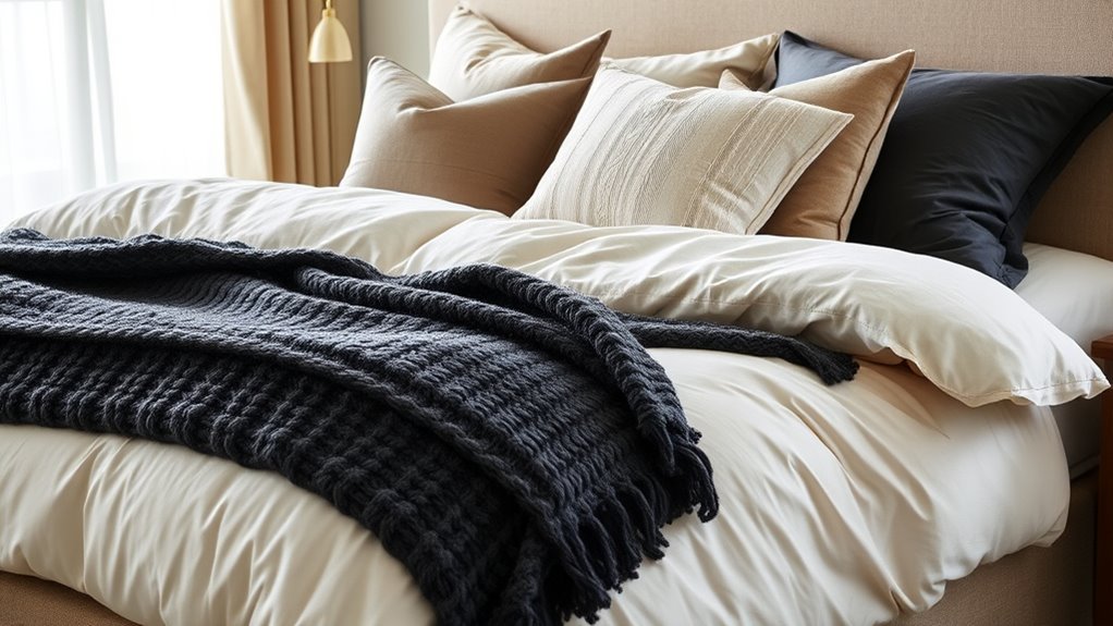 comfortable stylish bedding layers