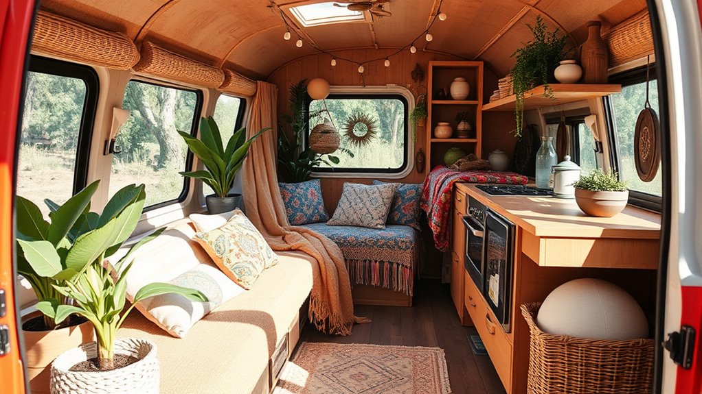 cozy personalized van living