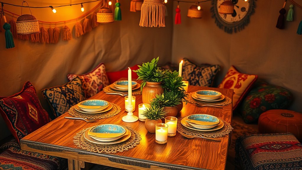 create intimate boho setting