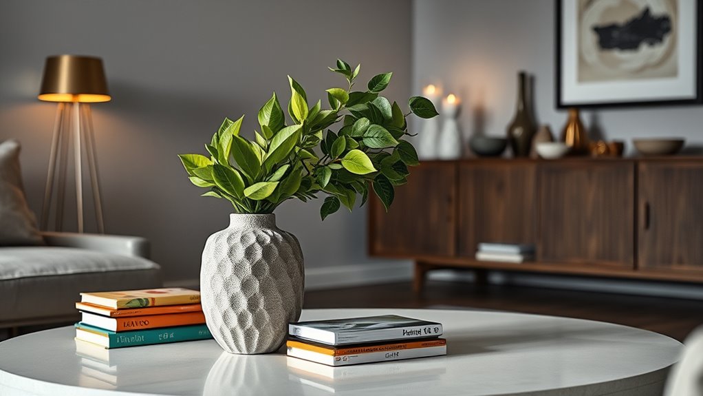 decorate with accessories and symmetry