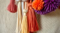 decorative tassel and pom pom accents