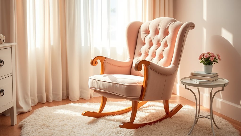 elegant plush nursery chairs