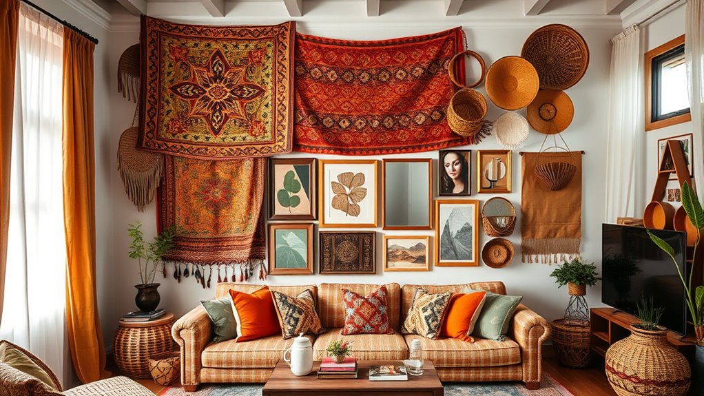 expressive textured boho walls