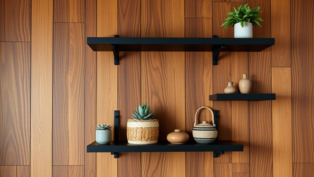 floating shelves for boho decor